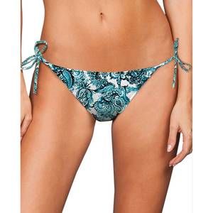 NEW ZALI string bikini bottom in peacock bandana